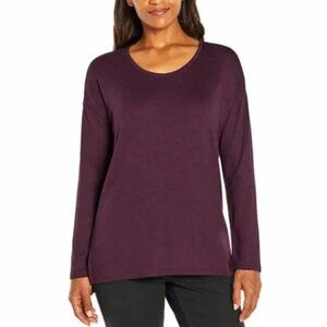 Banana Republic Ladies' Long Sleeve Crewneck - Burgundy - XL